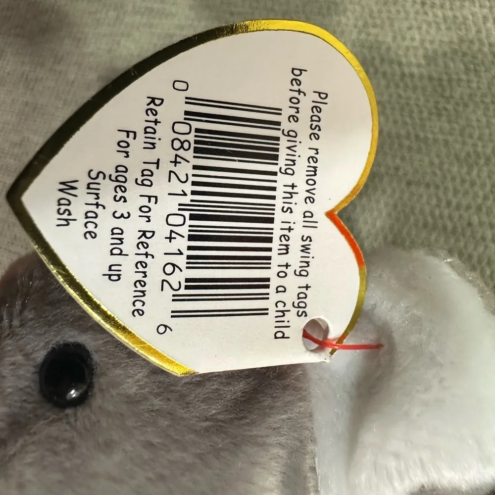Ty Beanie Baby 1996 Mel Gray Koala Stuffed Animal Plush